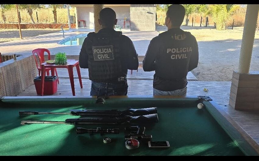  Polícia Civil prende suspeito de homicídio em Oliveira dos Brejinhos; arsenal foi apreendido