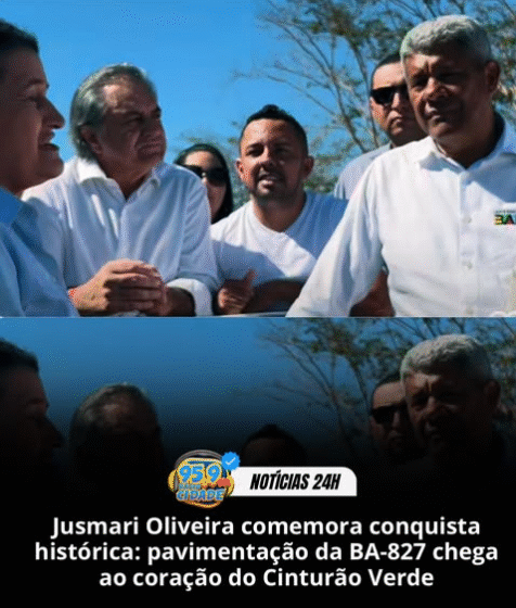  Jusmari Oliveira comemora conquista histórica: pavimentação da BA-827 chega ao coração do Cinturão Verde