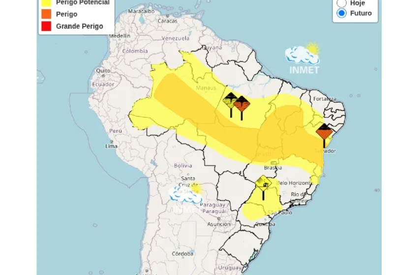 Frente fria avança pelo Brasil e provoca chuvas intensas em 16 estados