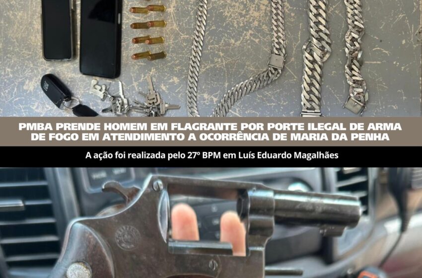  Homem é preso em flagrante por violência doméstica e porte ilegal de arma no bairro Santa Cruz