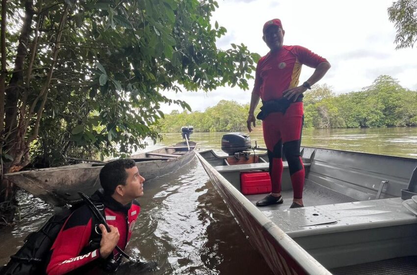  Bombeiros localizam corpo de mulher desaparecida em rio de Santa Rita de Cássia