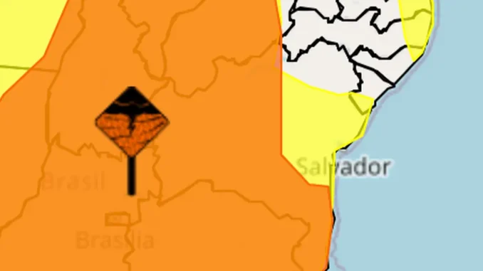  Inmet mantém alerta laranja e sinaliza risco de chuvas intensas para mais de 200 municípios baianos até sexta (27)