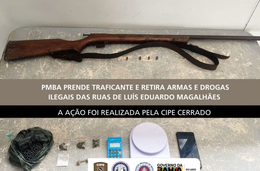  LEM: CIPE Cerrado prende suspeito por tráfico e apreende arma artesanal na Vila 02