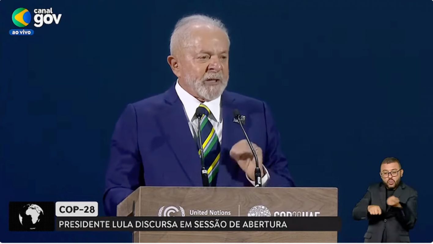 Na COP 28, Lula afirma que o Brasil vai liderar o combate às mudanças climáticas pelo exemplo